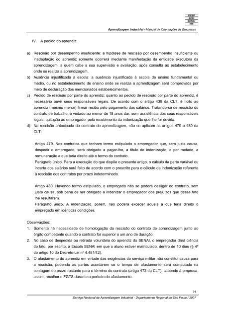 SERVIÃO NACIONAL DE APRENDIZAGEM INDUSTRIAL ... - Senai