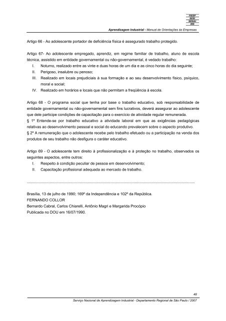 SERVIÃO NACIONAL DE APRENDIZAGEM INDUSTRIAL ... - Senai