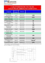 caratteristiche tecniche lexan policarbonato compatto - Sargom Srl