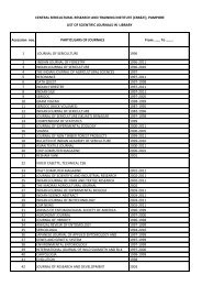 List of Scientific journals - Central Sericultural Research & Training ...