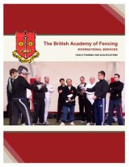 Professor Leon Hill - The British Academy of Fencing
