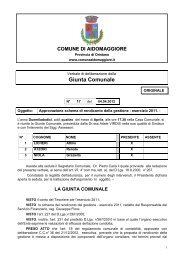 Approvazione schema di rendiconto della gestione - Comune di ...