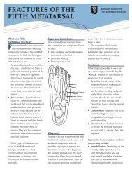 FRACTURES OF THE FIFTH METATARSAL