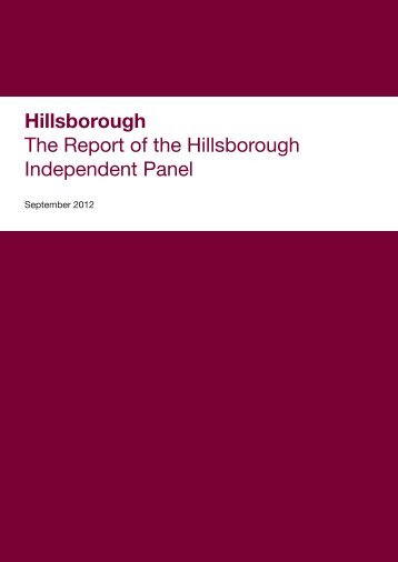The report of the Hillsborough Independent Panel ... - TheJournal.ie