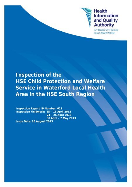 Inspection of the HSE Child Protection and Welfare Service ... - hiqa.ie