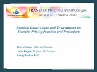 Seminal Court Cases and Their Impact on Transfer Pricing ... - NABE