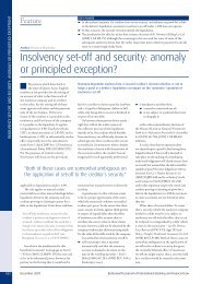 Insolvency set-off and security - Radcliffe Chambers