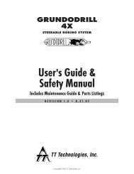 Grundodrill 4x Manual - TT Technologies Inc.