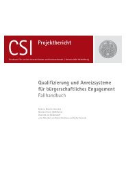 Qualifizierung und Anreizsysteme für bürgerschaftlichen Engagement