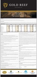 Reviewed Preliminary Financial Results - Tsogo Sun