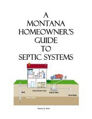 A Montana Homeowner's Guide to Septic Systems - Department of ...