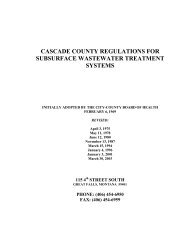 Cascade County Regulations for Subsurface Wastewater Treatment ...