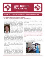 Fall 2007 newsletter - Our Bodies Ourselves