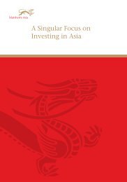 A Singular Focus on Investing in Asia - Matthews Asia