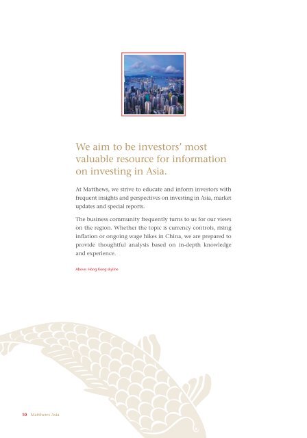 A Singular Focus on Investing in Asia - Matthews Asia