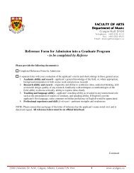 Reference Form for Admission into a Graduate Program - to be ...