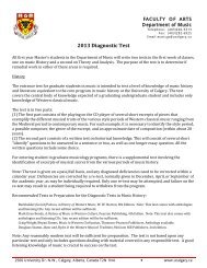 2013 Diagnostic Test - Department of Music - University of Calgary