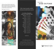 How to play RAISE 'EM POKER - Tsogo Sun