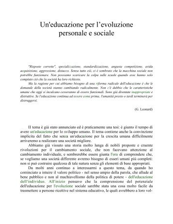 Un'educazione per l'evoluzione personale e sociale - Claudio Naranjo