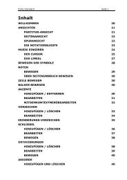 Inhalt - Notensatzprogramm Forte