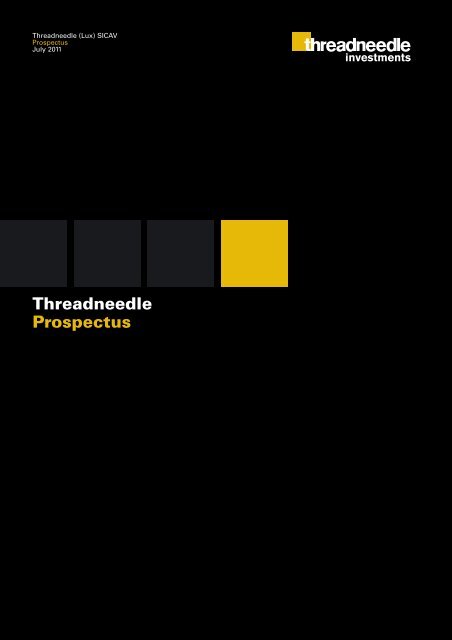 Threadneedle Prospectus - Threadneedle Investments