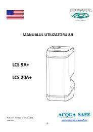 Manual utilizator dedurizator LCS 20 + - Prodimar