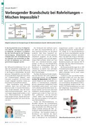 Vorbeugender Brandschutz bei Rohrleitungen ... - SanitärJournal