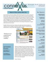 Georgia Tech Library Debut of New Library Web Site 