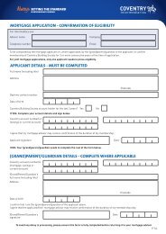 mortgage application - Coventry Building Society