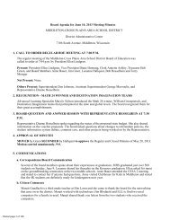 Board Agenda for June 10, 2013 Meeting Minutes MIDDLETON ...