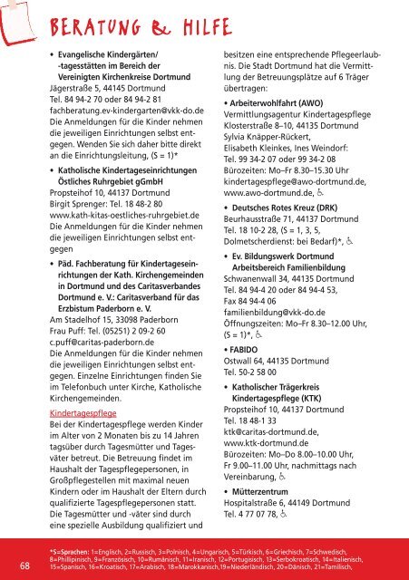 Bambini 8. Auflage - Kontakt- und Beratungsführer für ... - Dortmund.de