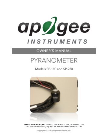 SP-230 - Apogee Instruments