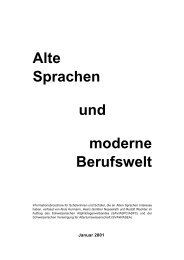 Alte Sprachen und moderne Berufswelt - Klassische Philologie