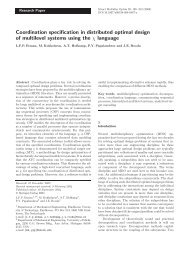 Coordination specification in distributed optimal design of multilevel ...