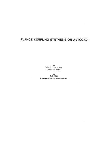 flange coupling synthesis on autocad - Optimal Design Laboratory