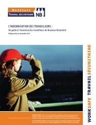 L'indemnisation des travailleurs - WorkSafeNB