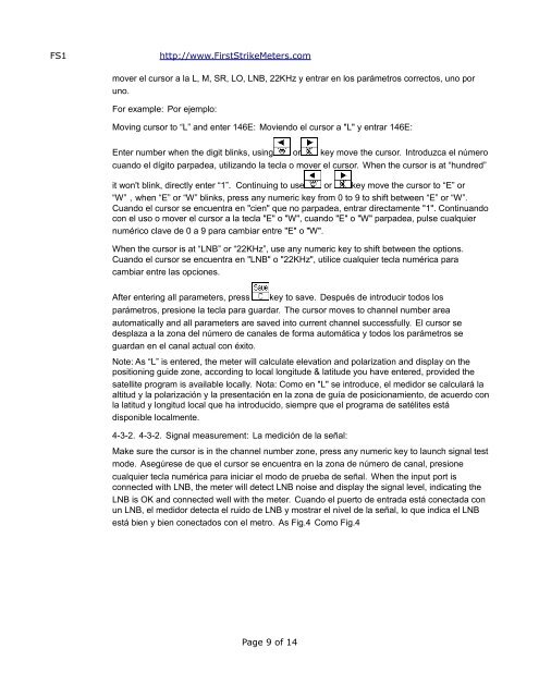 First Strike Meters FS1 Digital Satellite Finder Operator's Manual