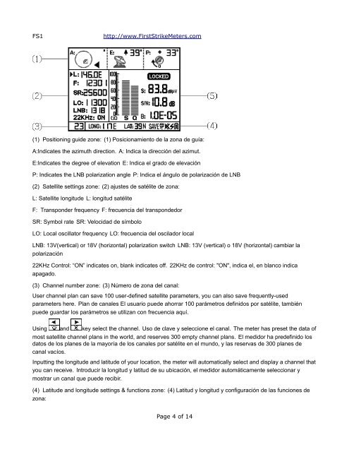 First Strike Meters FS1 Digital Satellite Finder Operator's Manual