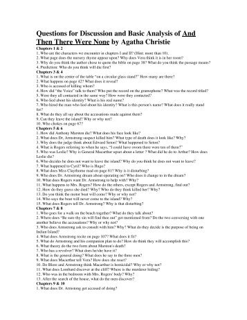 Persuasive essay for and then there were none