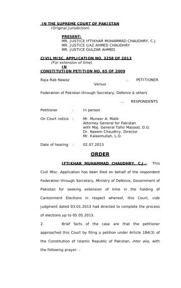 mr. justice - Supreme Court of Pakistan