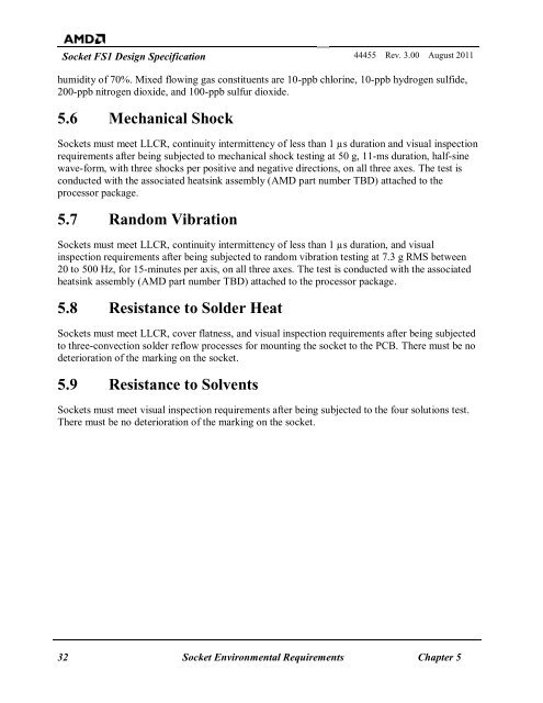 Socket FS1 Design Specification - AMD Support & Drivers