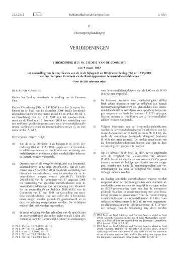 VERORDENING (EU) Nr. 231/2012 - EUR-Lex