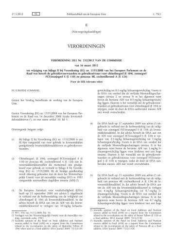 Verordening (EU) nr. 232/2012 van de Commissie van ... - EUR-Lex