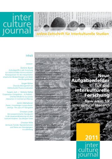 interkulturelle Forschung - Interculture Journal
