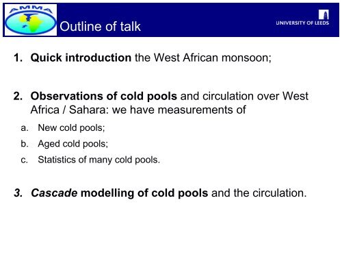 Influence of cold pools on the circulation over West ... - Convection