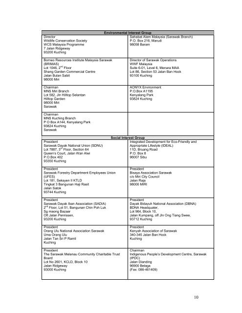 Announcement on Review of MC&I(2002) - Malaysian Timber ...