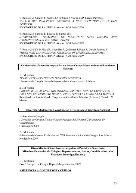 Memoria 2009 - Hospital Universitario de Guadalajara - Junta de ...