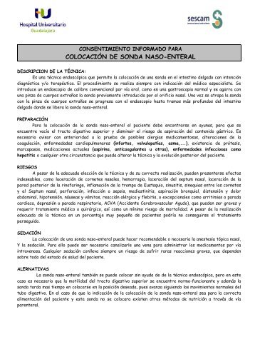 consentimiento informado para colocaciÃ³n de sonda naso-enteral