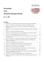 Proceedings of the Shropshire Geological Society