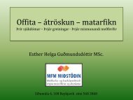 Offita â Ã¡trÃ¶skun â matarfikn ÃrÃ­r sjÃºkdÃ³mar â ÃrjÃ¡r batameÃ°ferÃ°ir